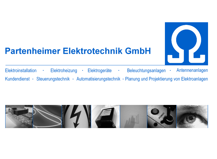 Partenheimer Elektrotechnik GmbH - partenheimer-elektrotechnik.de - Inhalte zu den Themen  Wärmepumpensysteme, Elektroheizung, Beleuchtung, Elektrogeräte, Steuerungstechnik, Automatisierung, Elektroanlagen